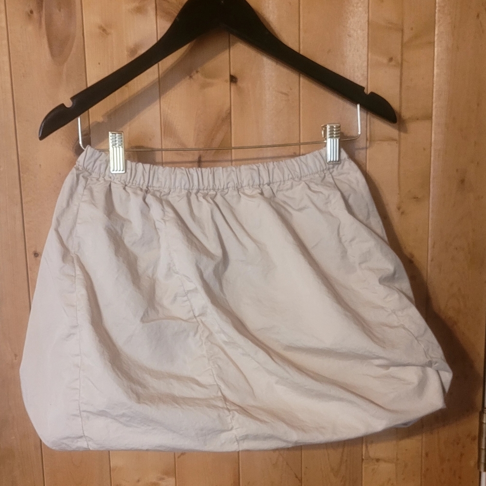 Like New J. CREW cotton Khaki Mini Skirt Bubble Hem size XS